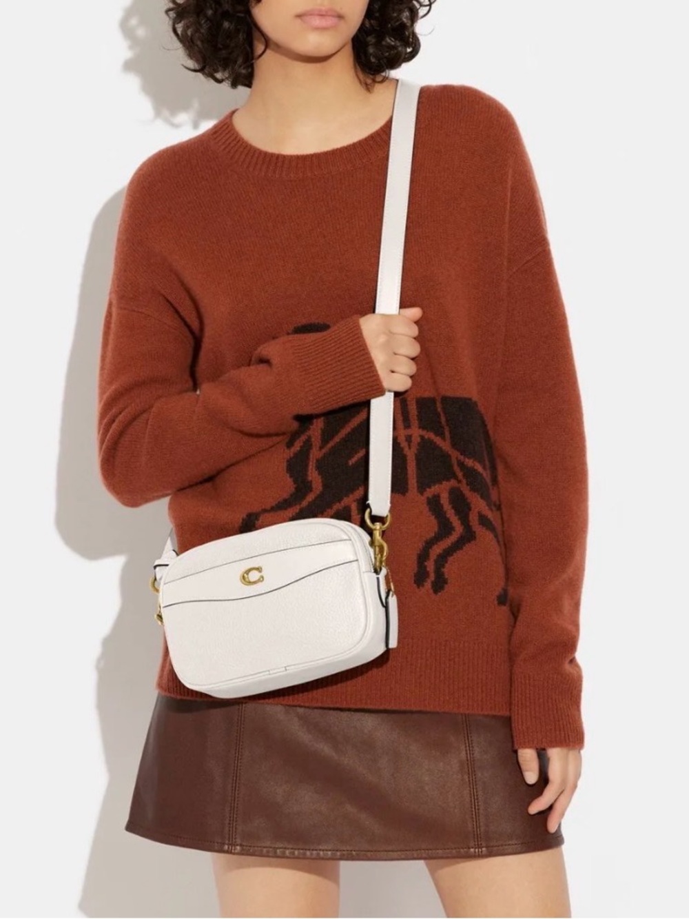 Coach camera bag cream